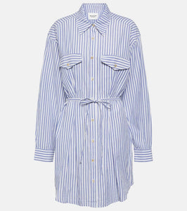 Marant Etoile Liliane striped poplin shirt dress