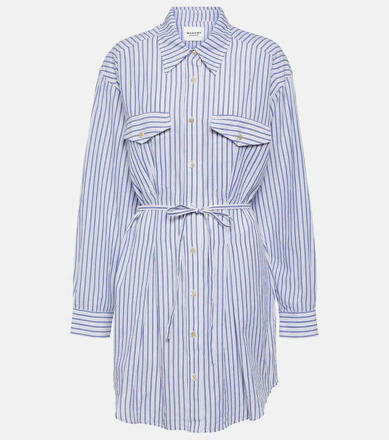 Marant Etoile Liliane striped poplin shirt dress