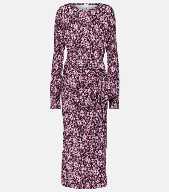 Marant Etoile Lissy printed jersey midi dress