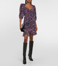 Marant Etoile Lunesa ruched printed cotton minidress