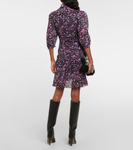 Marant Etoile Lunesa ruched printed cotton minidress