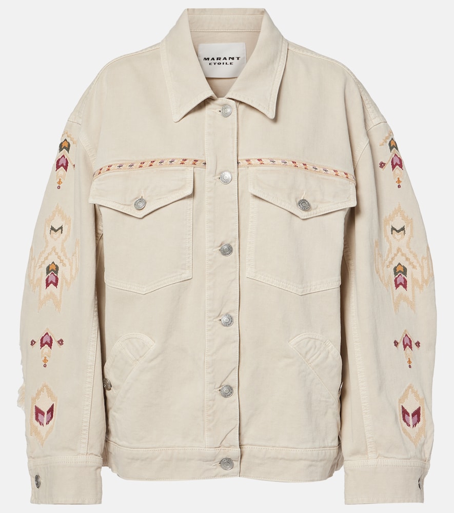 Marant Etoile Manona embroidered denim jacket