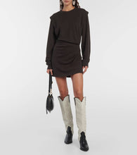 Marant Etoile Michaela ruched cotton-blend minidress