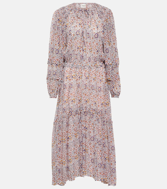 Marant Etoile Naema floral crêpe midi dress