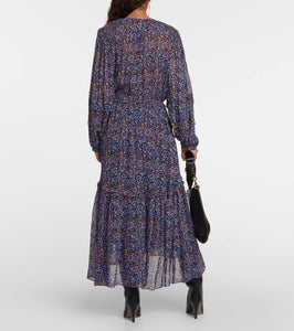 Marant Etoile Naema paisley georgette maxi dress