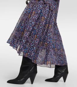 Marant Etoile Naema paisley georgette maxi dress