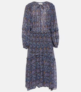 Marant Etoile Naema paisley georgette maxi dress