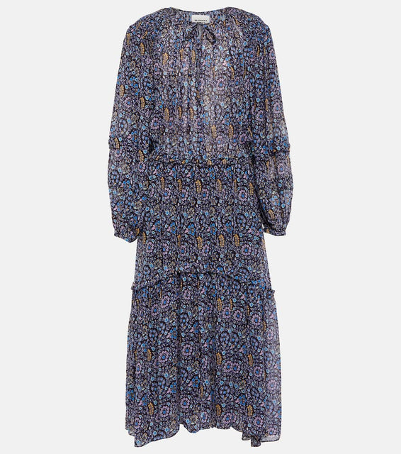 Marant Etoile Naema paisley georgette maxi dress
