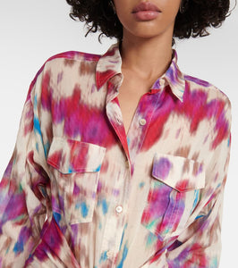 Marant Etoile Nesly printed cotton shirt dress