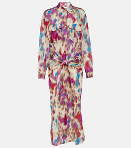 Marant Etoile Nesly printed cotton shirt dress
