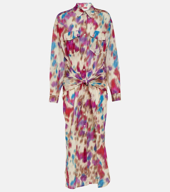 Marant Etoile Nesly printed cotton shirt dress