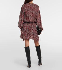 Marant Etoile Noanne paisley georgette minidress