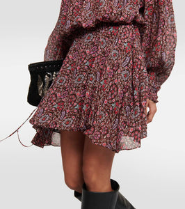 Marant Etoile Noanne paisley georgette minidress