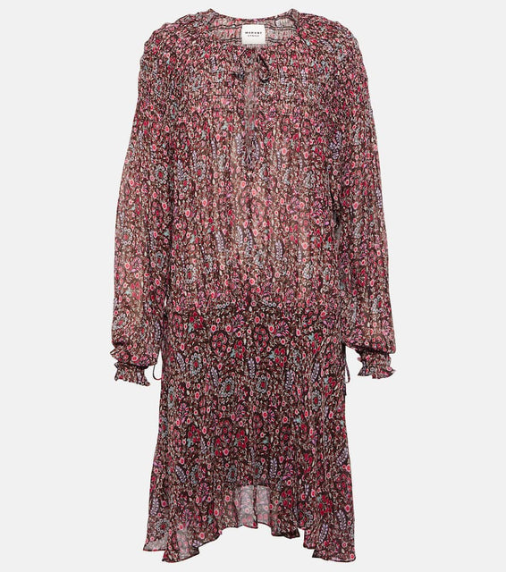 Marant Etoile Noanne paisley georgette minidress