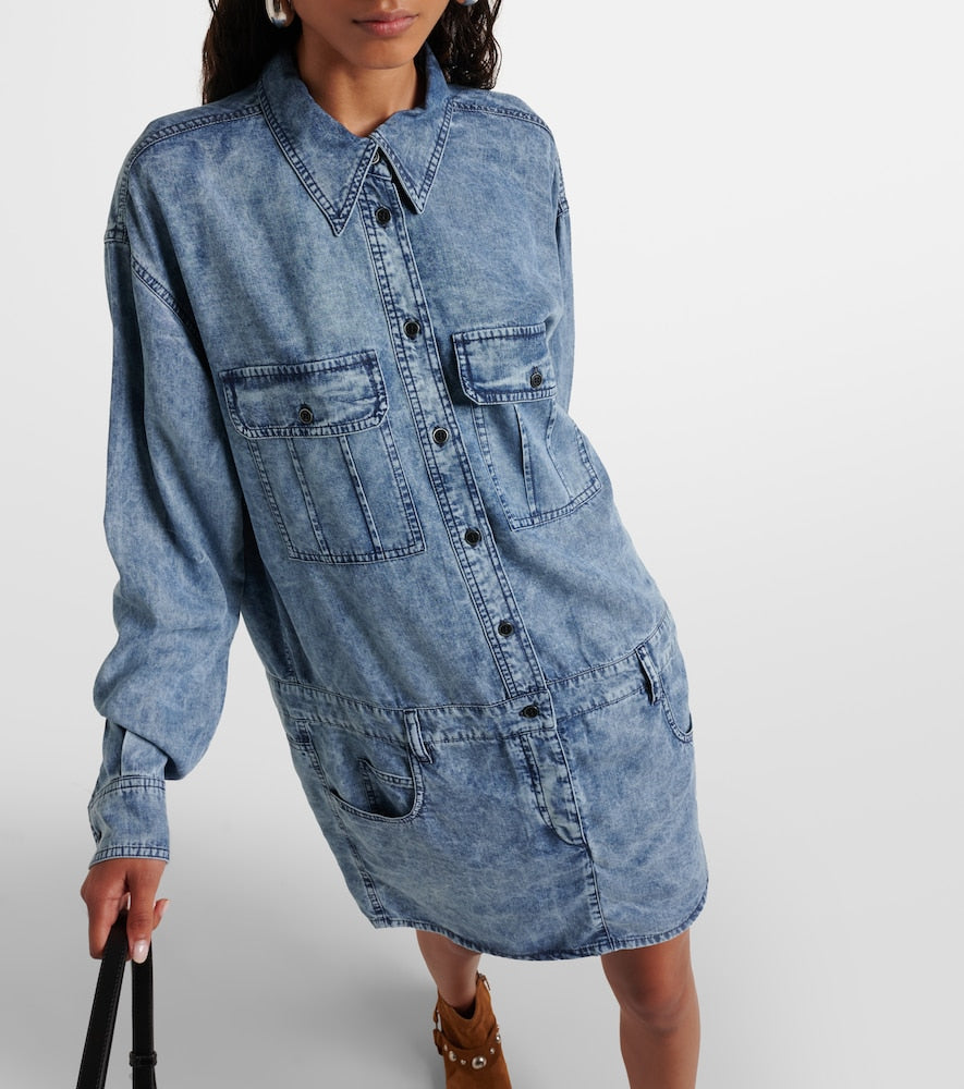 Marant Etoile Palvina denim shirt dress
