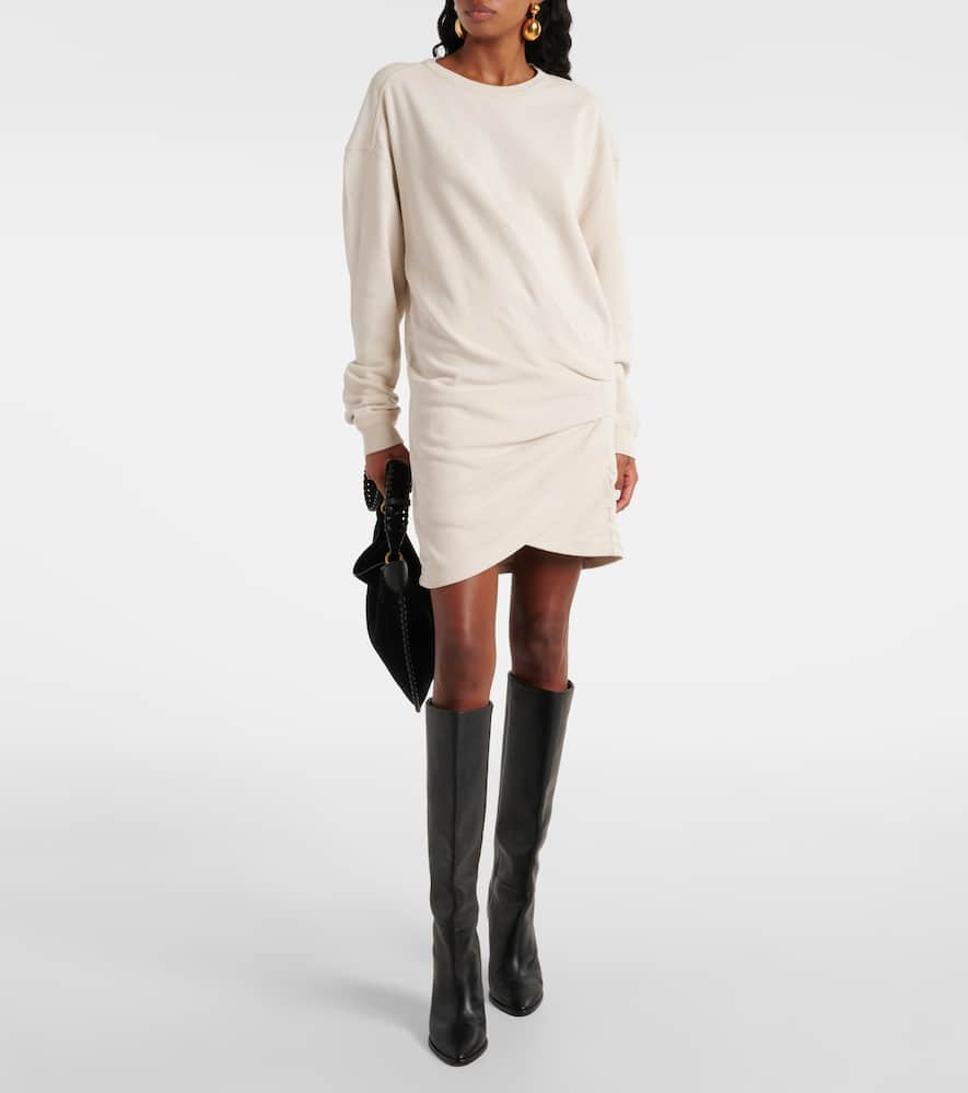 Marant Etoile Pipper draped cotton jersey minidress