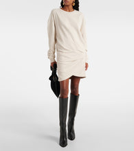 Marant Etoile Pipper draped cotton jersey minidress