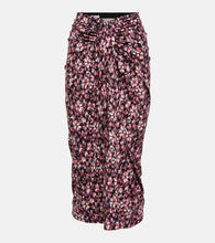 Marant Etoile Printed ruched jersey midi skirt - Marant Etoile 印花褶饰平纹针织中长半身裙