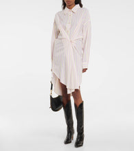 Marant Etoile Seen striped cotton shirt minidress