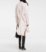 Marant Etoile Seen striped cotton shirt minidress
