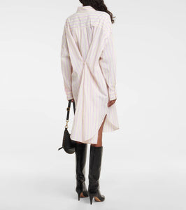 Marant Etoile Seen striped cotton shirt minidress