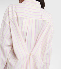 Marant Etoile Seen striped cotton shirt minidress