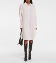 Marant Etoile Seen striped cotton shirt minidress