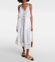 Marant Etoile Siana embroidered cotton midi dress