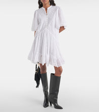 Marant Etoile Slayae embroidered cotton minidress