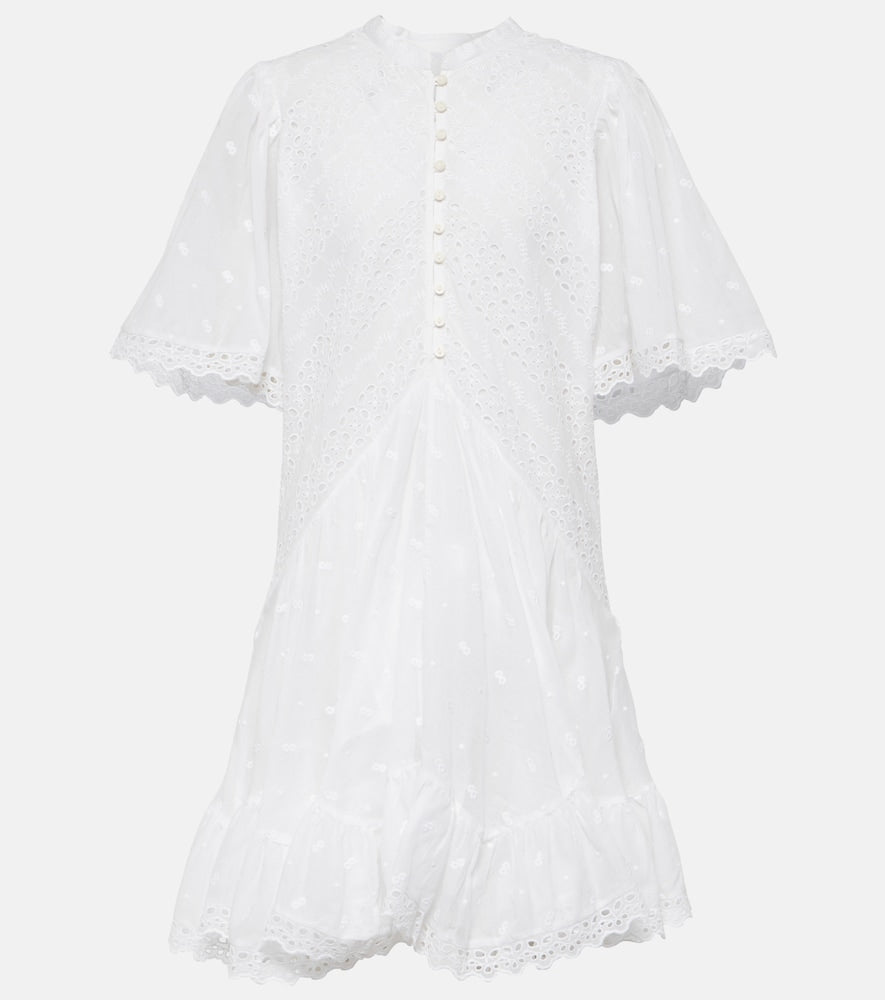 Marant Etoile Slayae embroidered cotton minidress. Marant Etoile Slayae 刺绣棉质迷你连衣裙