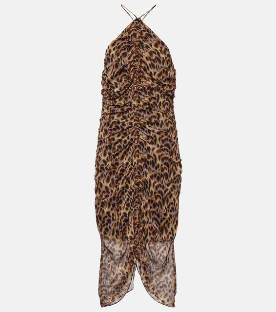 Marant Etoile Valdi printed halterneck midi dress