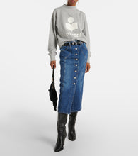 Marant Etoile Vandy denim midi skirt
