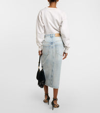 Marant Etoile Vandy denim midi skirt