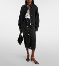 Marant Etoile Vandy high-rise denim midi skirt