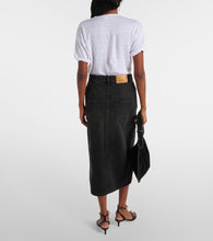 Marant Etoile Vandy high-rise denim midi skirt