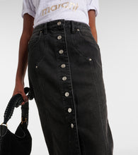 Marant Etoile Vandy high-rise denim midi skirt