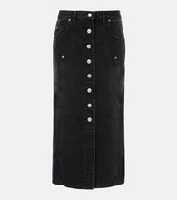 Marant Etoile Vandy high-rise denim midi skirt - Marant Etoile Vandy 高腰牛仔中长裙