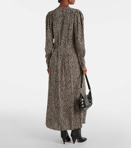 Marant Etoile Vonick printed crêpe de chine maxi dress