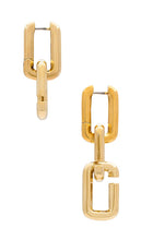 Marc Jacobs J Marc Chain Link Earrings in Metallic Gold