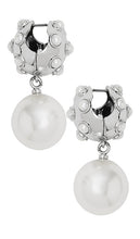 Marc Jacobs Pearl Dot Drop in Metallic Silver