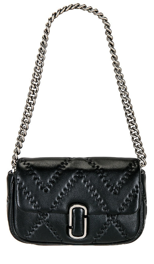 Marc Jacobs The Mini Quilted J Marc Shoulder Bag in Black