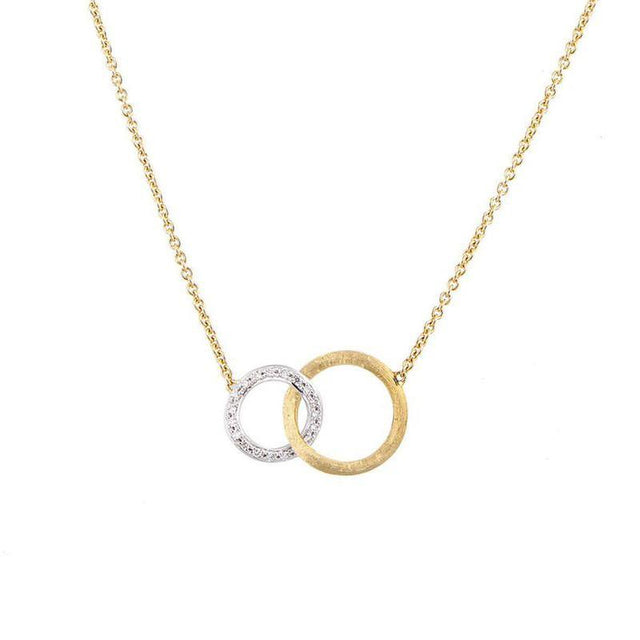 Marco Bicego Yellow Gold and 1/8ctw Diamond Small Pendant Necklace | Jaipur Collection