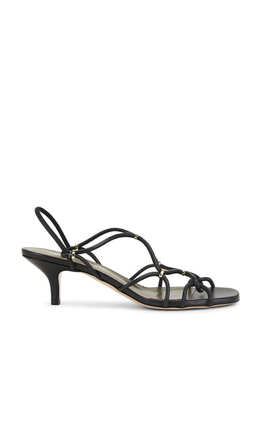 Maria Luca Iside Sandal in Black | Black Heeled Sandals for Women
