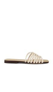 Maria Luca Maddalena Capri Sandal in Ivory | Ivory Flat Sandals for Women
