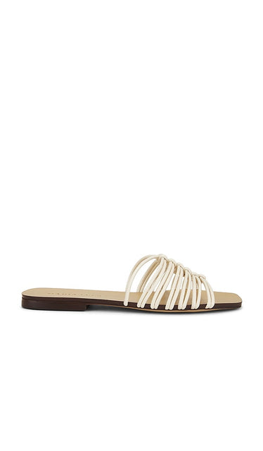 Maria Luca Maddalena Capri Sandal in Ivory | Ivory Flat Sandals for Women