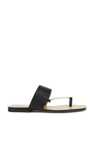 Maria Luca Melide Capri Sandal in Black | Black Flat Sandals for Women