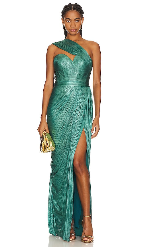 Maria Lucia Hohan Claudine Gown in Teal - Robe Maria Lucia Hohan Claudine en bleu sarcelle - Maria Lucia Hohan Claudine 青色礼服 - Maria Lucia Hohan Claudine Kleid in Blaugrün - Maria Lucia Hohan 청록색 드레스 - Abito Maria Lucia Hohan Claudine in verde acqua