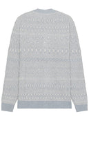 Marine Layer All Over Texture Intarsia Cardigan in Baby Blue