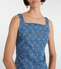 Marine Serre All Over Moon denim minidress