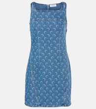Marine Serre All Over Moon denim minidress. Marine Serre 全月牛仔迷你裙